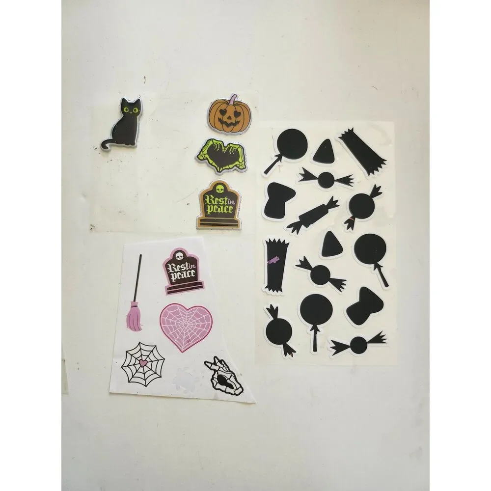 Halloween Invitation, Mixed Media, Junk Journals, Scrapbooking Stickers B1
